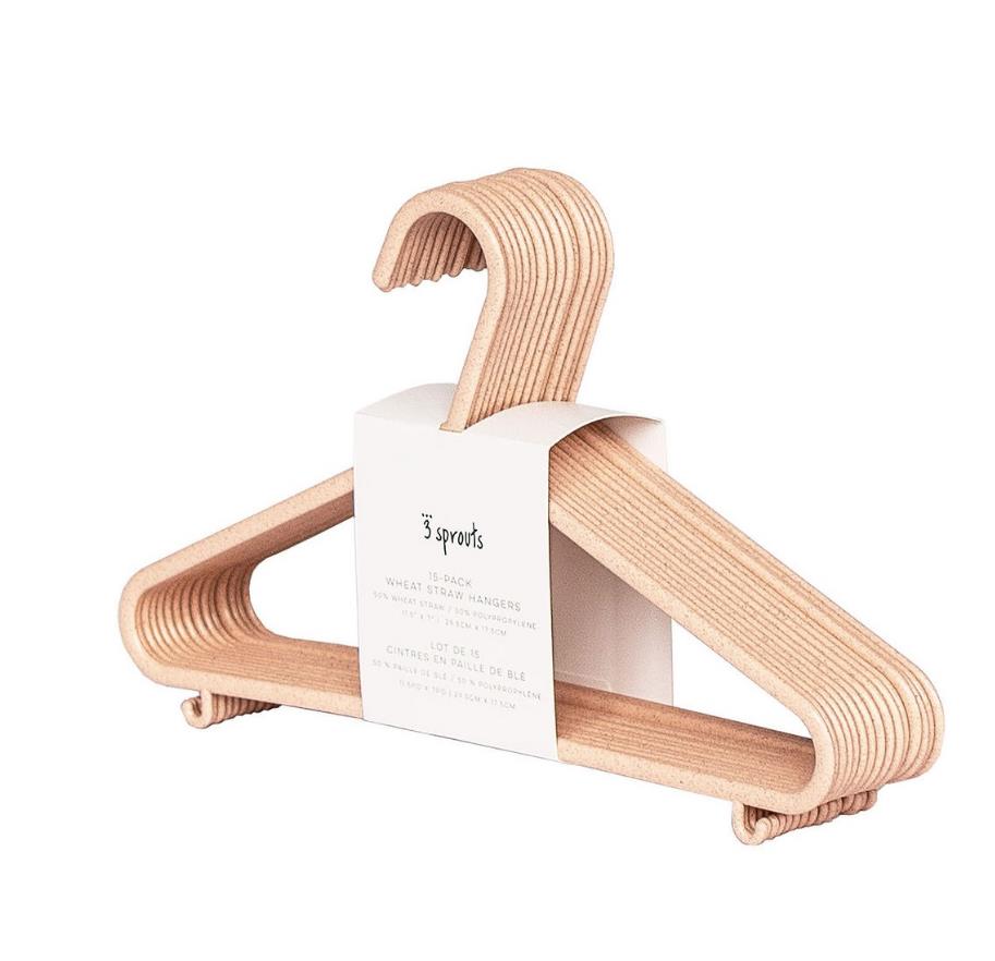 3 Sprouts Weizenstroh Kleiderbügel 15er Pack