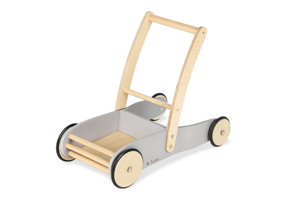 Pinolino Lernlaufwagen &#39;Uli&#39; grau/natur *Sale*