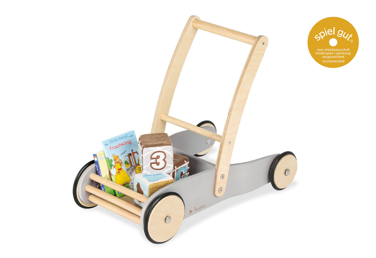 Pinolino Lernlaufwagen &#39;Uli&#39; grau/natur *Sale*