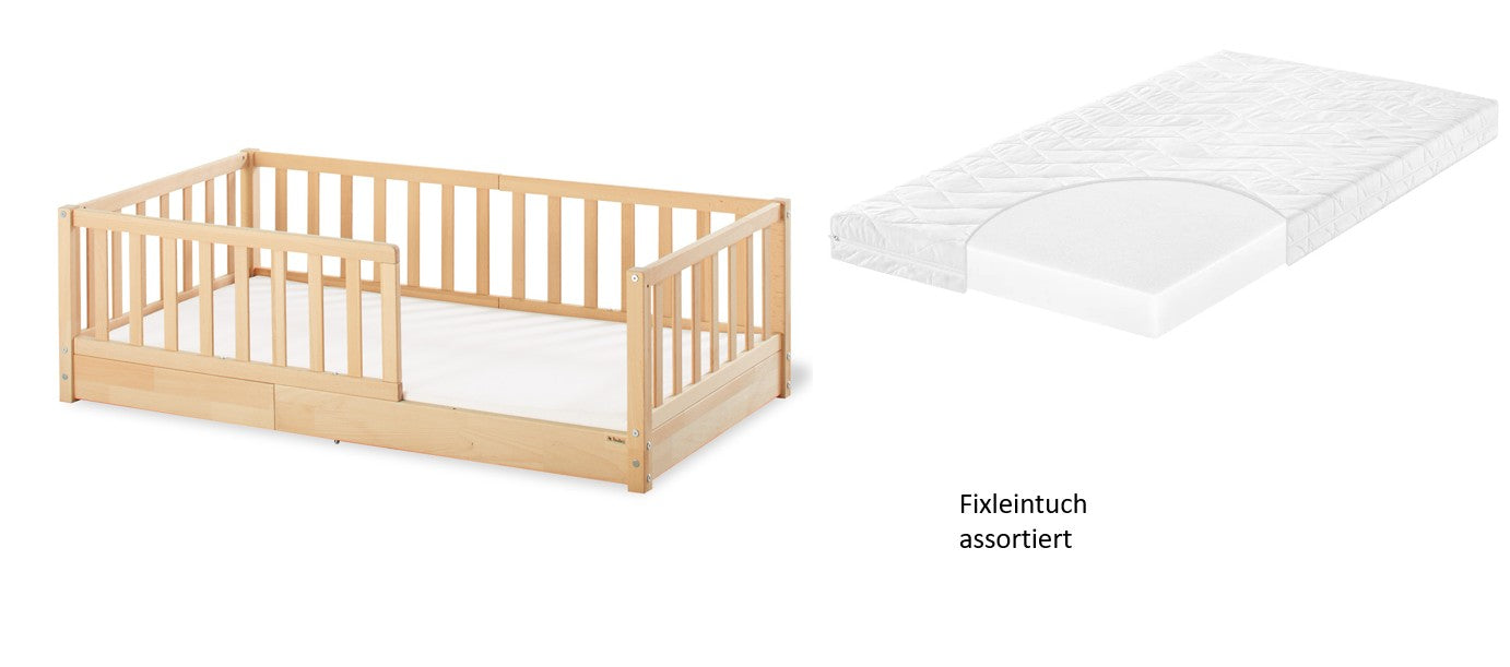 Pinolino Bodenbett Evi 70x140cm *PROMO* mit Matratze und Fixleintuch