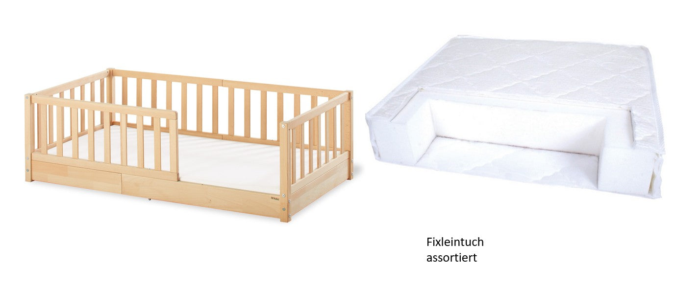 Pinolino Bodenbett Evi 70x140cm *PROMO* mit Matratze und Fixleintuch