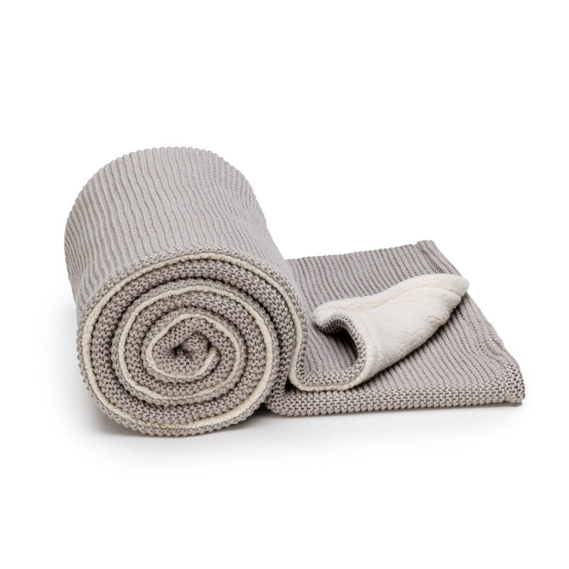 T-Tomi gestrickte Decke WARM Grey waves