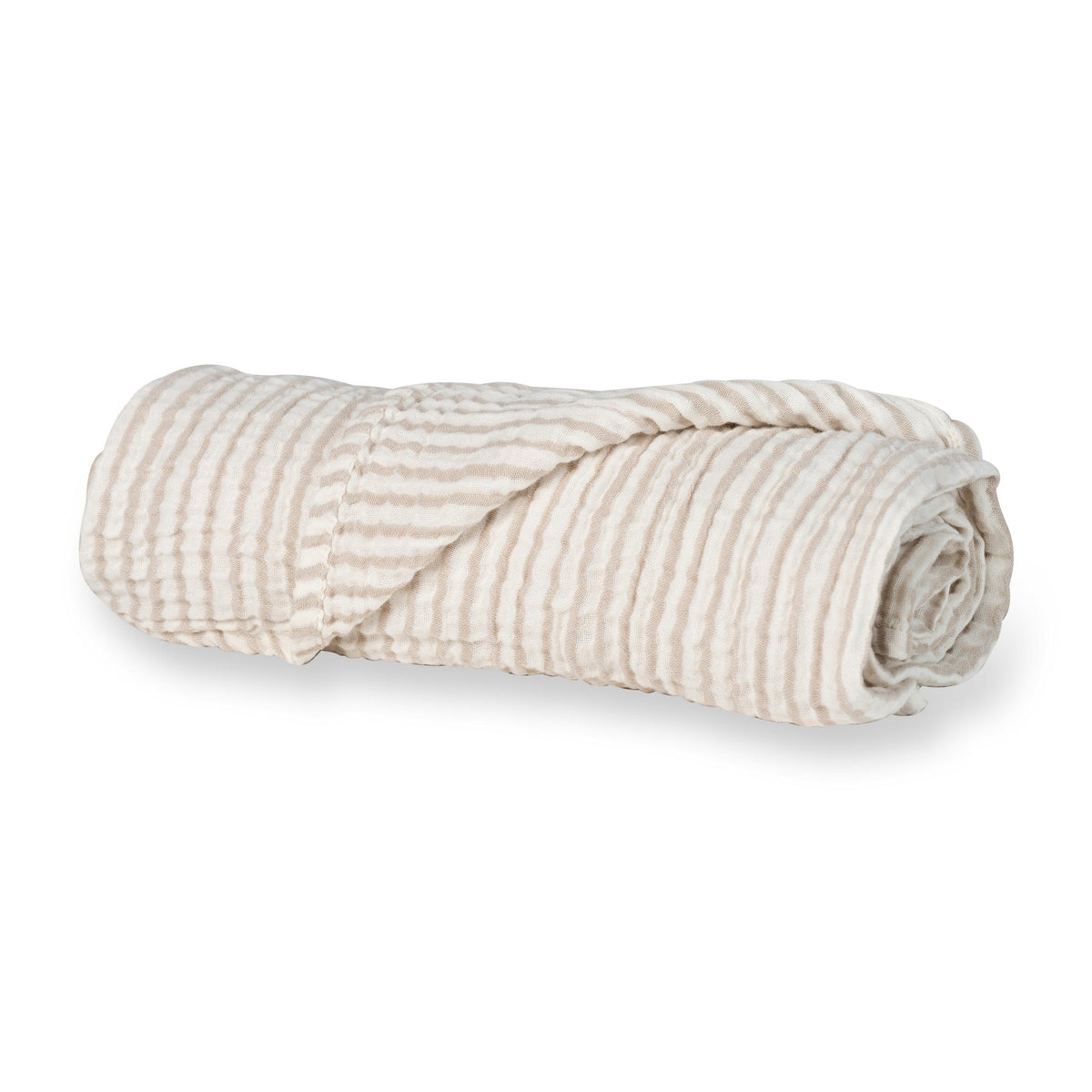 Quax Natural Babydecke 90 x 110 cm Musselin Stripes