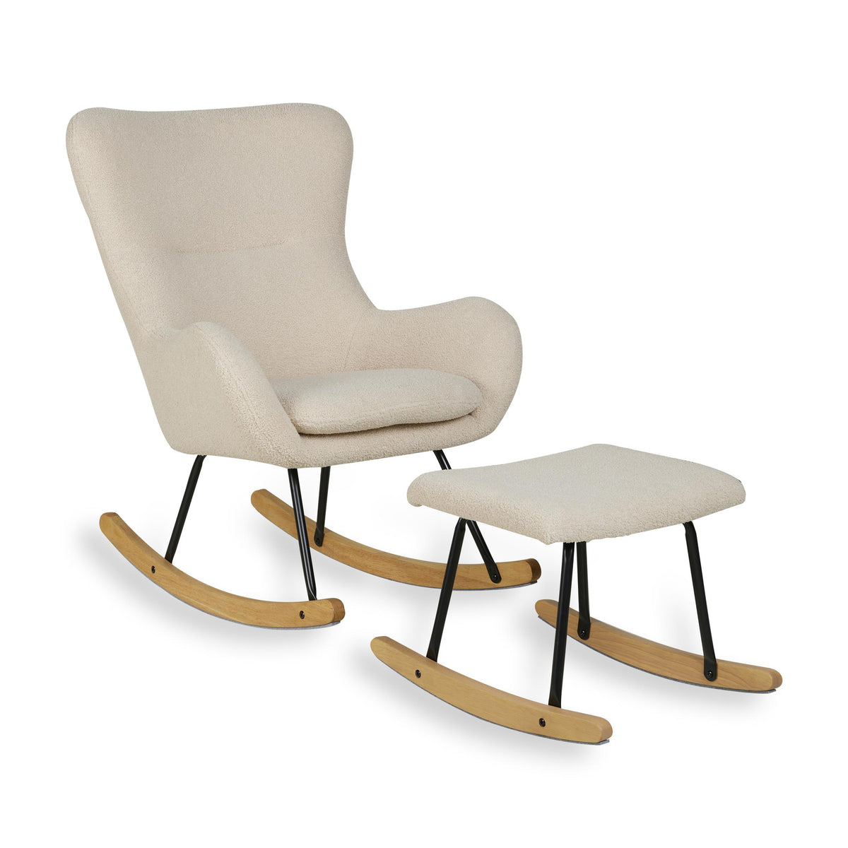 Quax Hocker Rocker für Schaukelstuhl Basic/Nordic Sheep beige