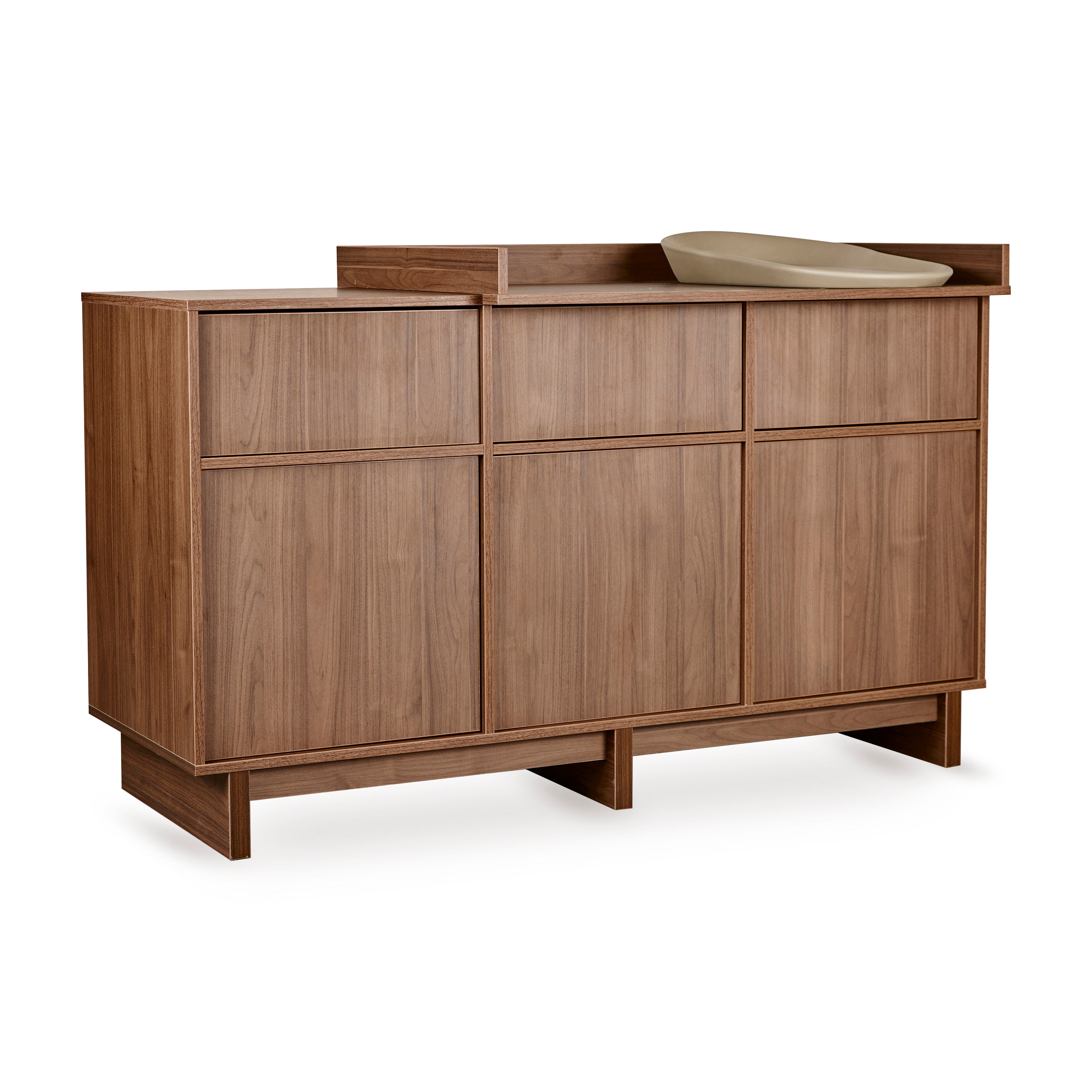Quax Kyo Kommode XL mit Wickelaufsatz walnut