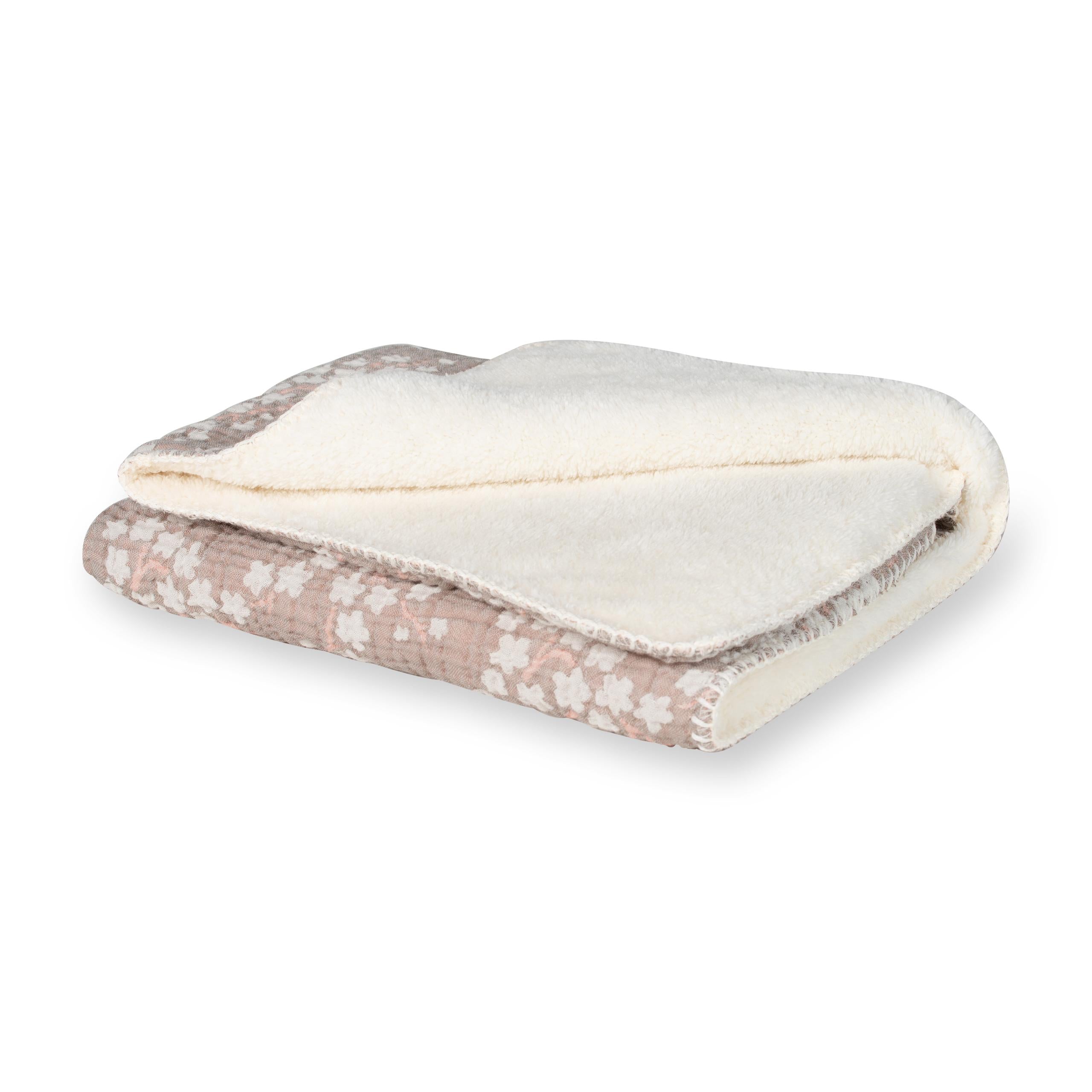 Quax Natural Babydecke 80 x 65  Teddy Blossom