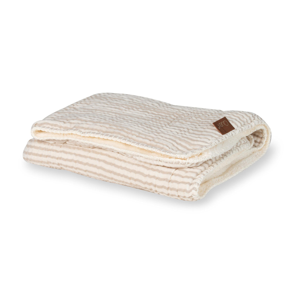 Quax Natural Babydecke 80 x 65  Teddy Stripes