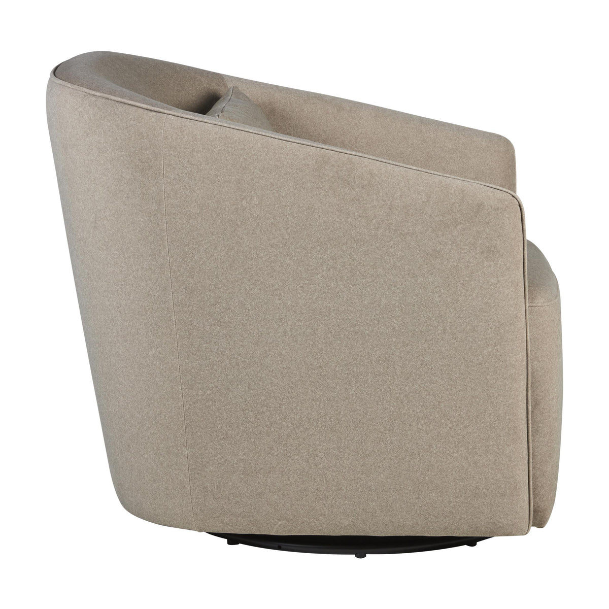 Quax Schaukel-und Drehstuhl Gomi Mohair latte mit Hocke Ottomane *kostenlos* dazu