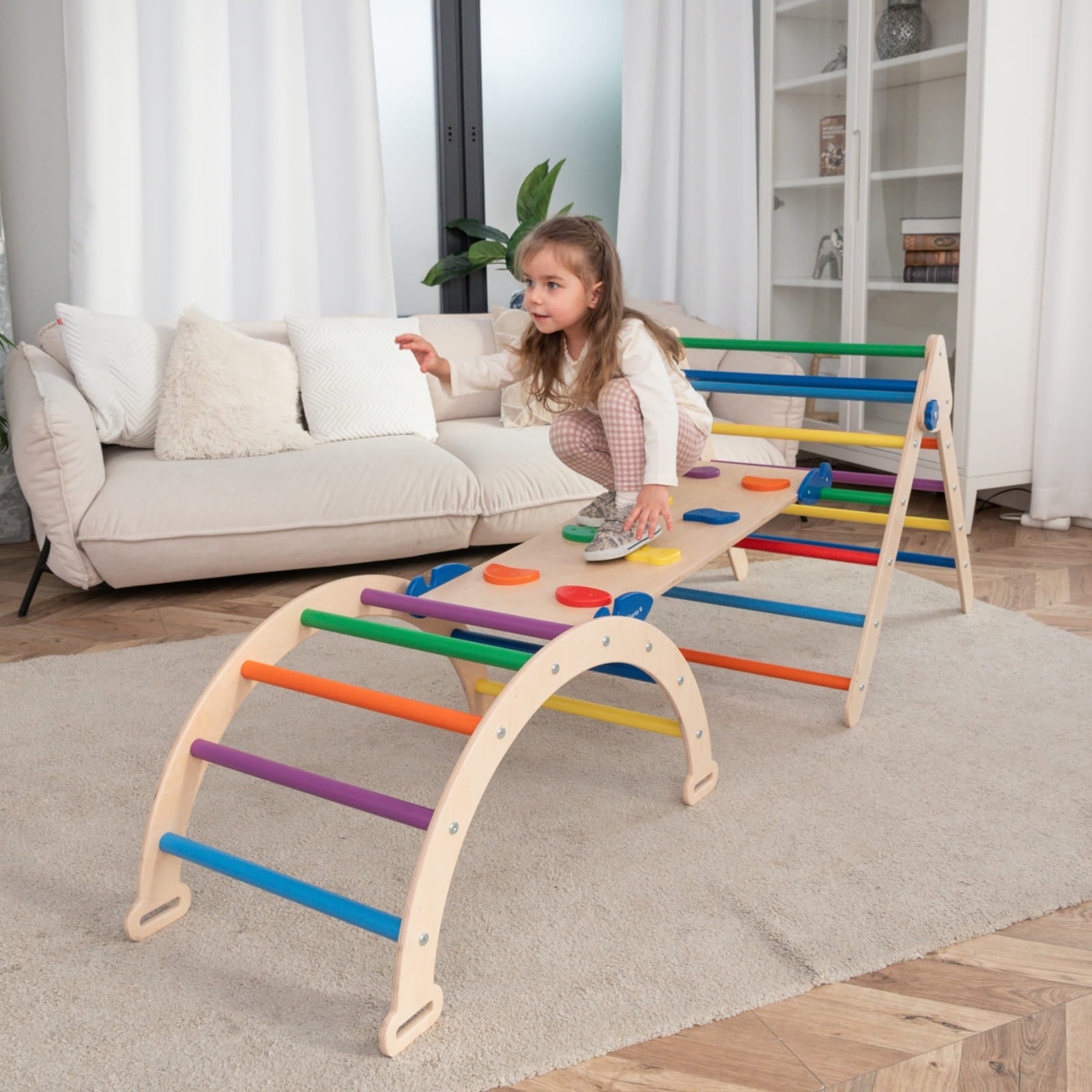 WOODANDHEARTS Kletterset mittel rainbow