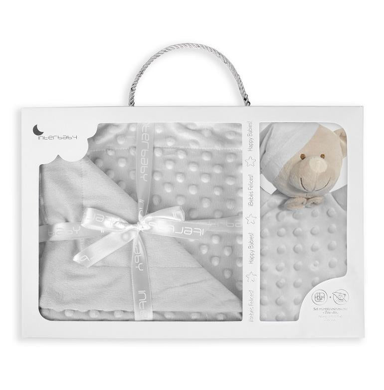 Interbaby Geschenkset Noppendecke & Schmusetuch