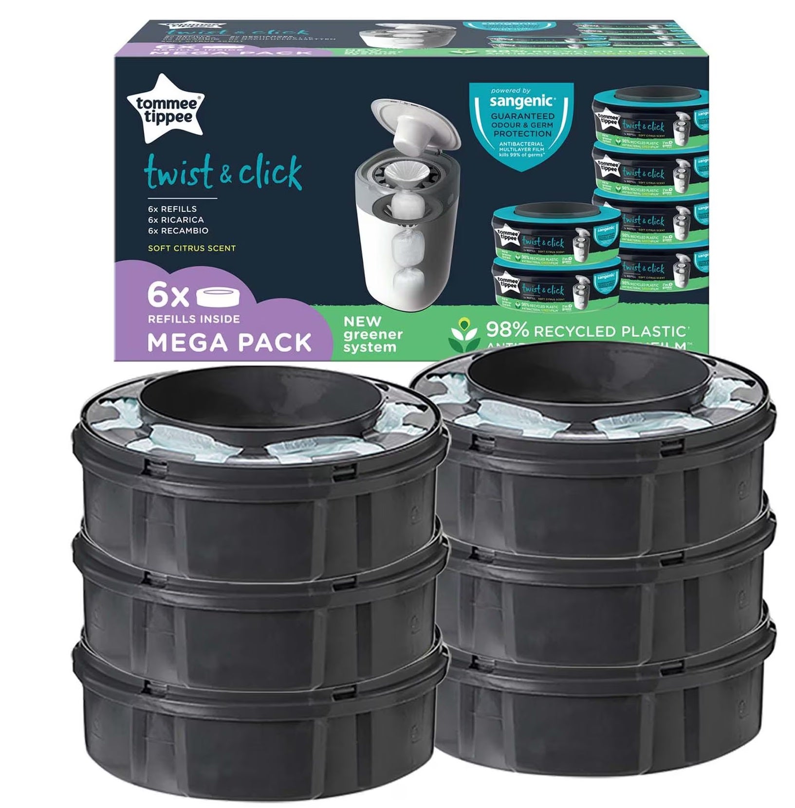 Sangenic Twist & Click Nachfüllkassetten 6er Pack