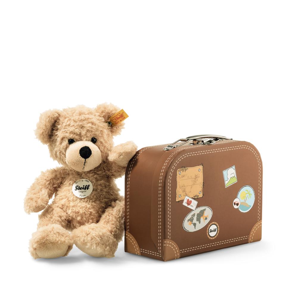 Steiff Teddybär Fynn 28 beige mit Koffer