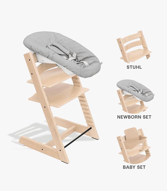 Stokke Tripp Trapp Hochstuhl Bundle mit Baby Set und Newborn Set *SONDERAKTION*