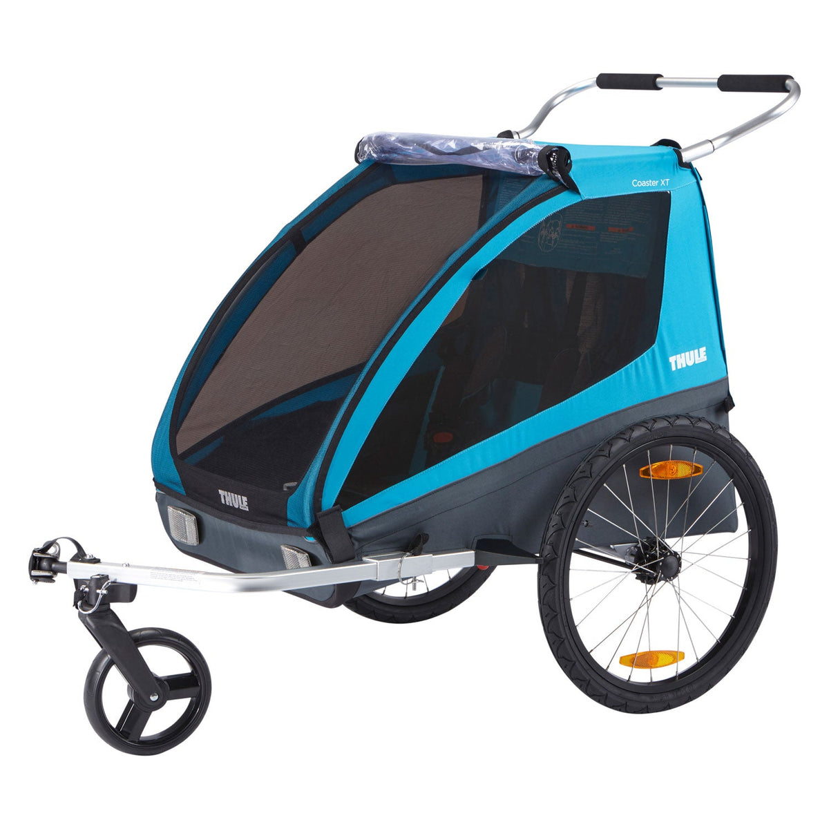 Thule Fahrradanhänger Coaster XT 2 Blue inkl. Strollerrad