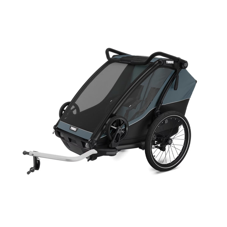 Thule Chariot Fahrradanhänger CAB 2 black / dark slate – Margaretha's Bébé- & Kinderparadies AG