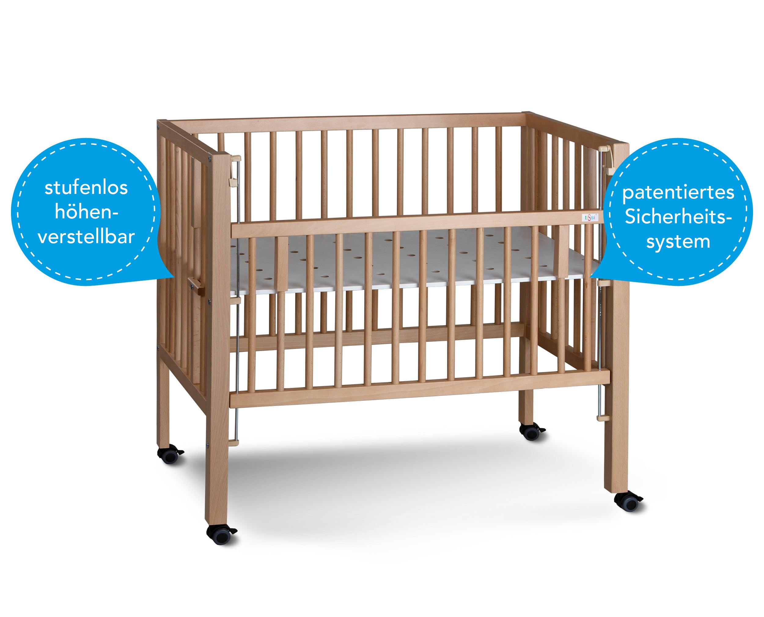 tiSsi Beistell- und Babybett Maxi 90x50 cm *PROMO* Matratze gratis dazu