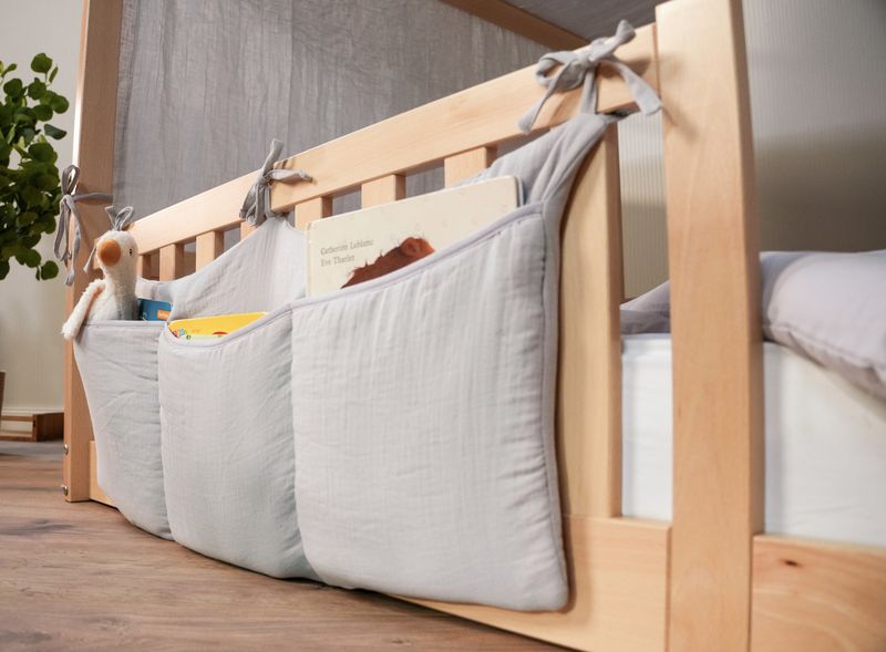 tiSsi Bodenbett / Hausbett Enno 140x200 cm *PROMO* Baldachin und Organizer gratis dazu