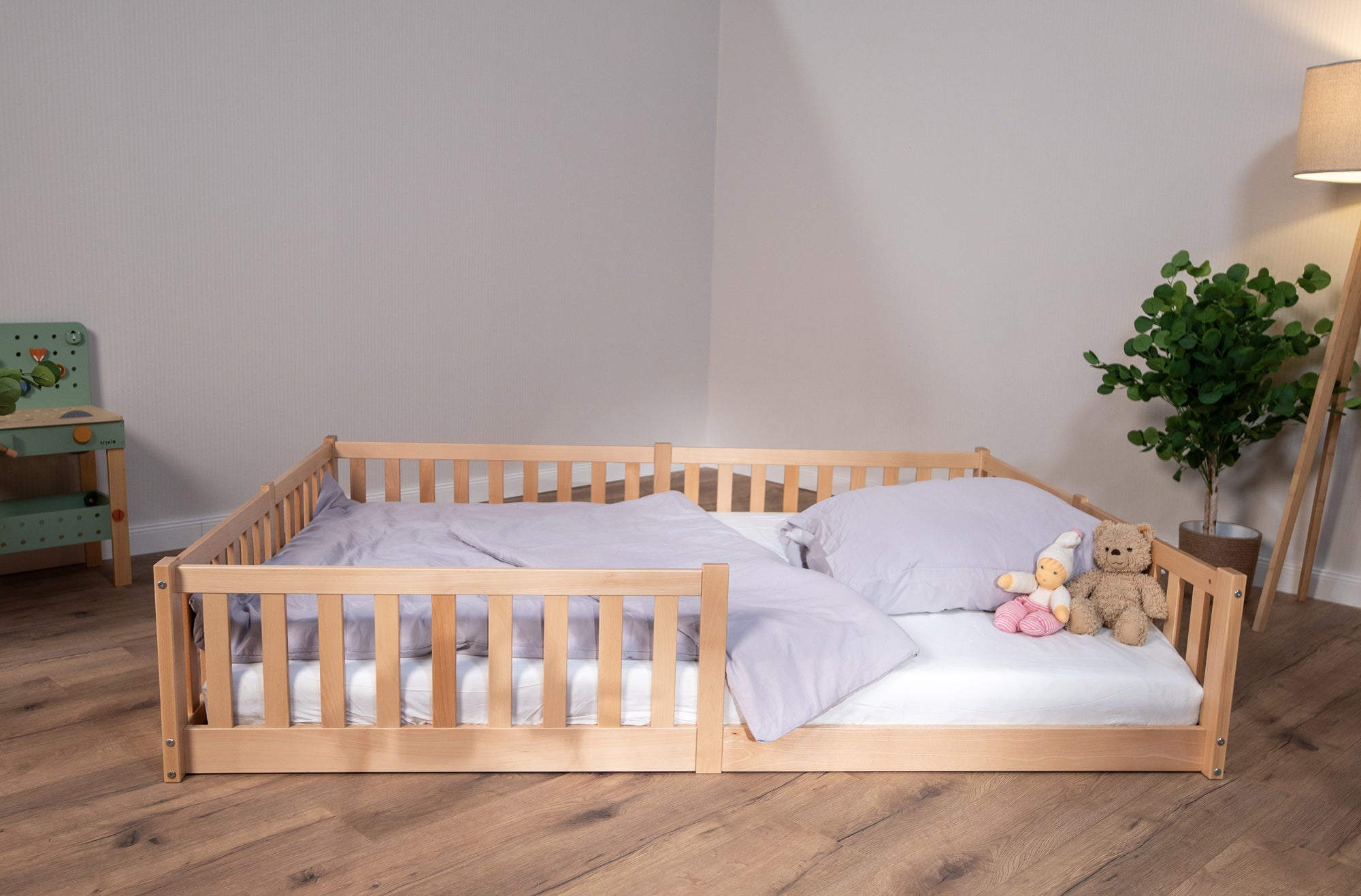 tiSsi Bodenbett / Hausbett Enno 120x200 cm *PROMO* Baldachin und Organizer gratis dazu