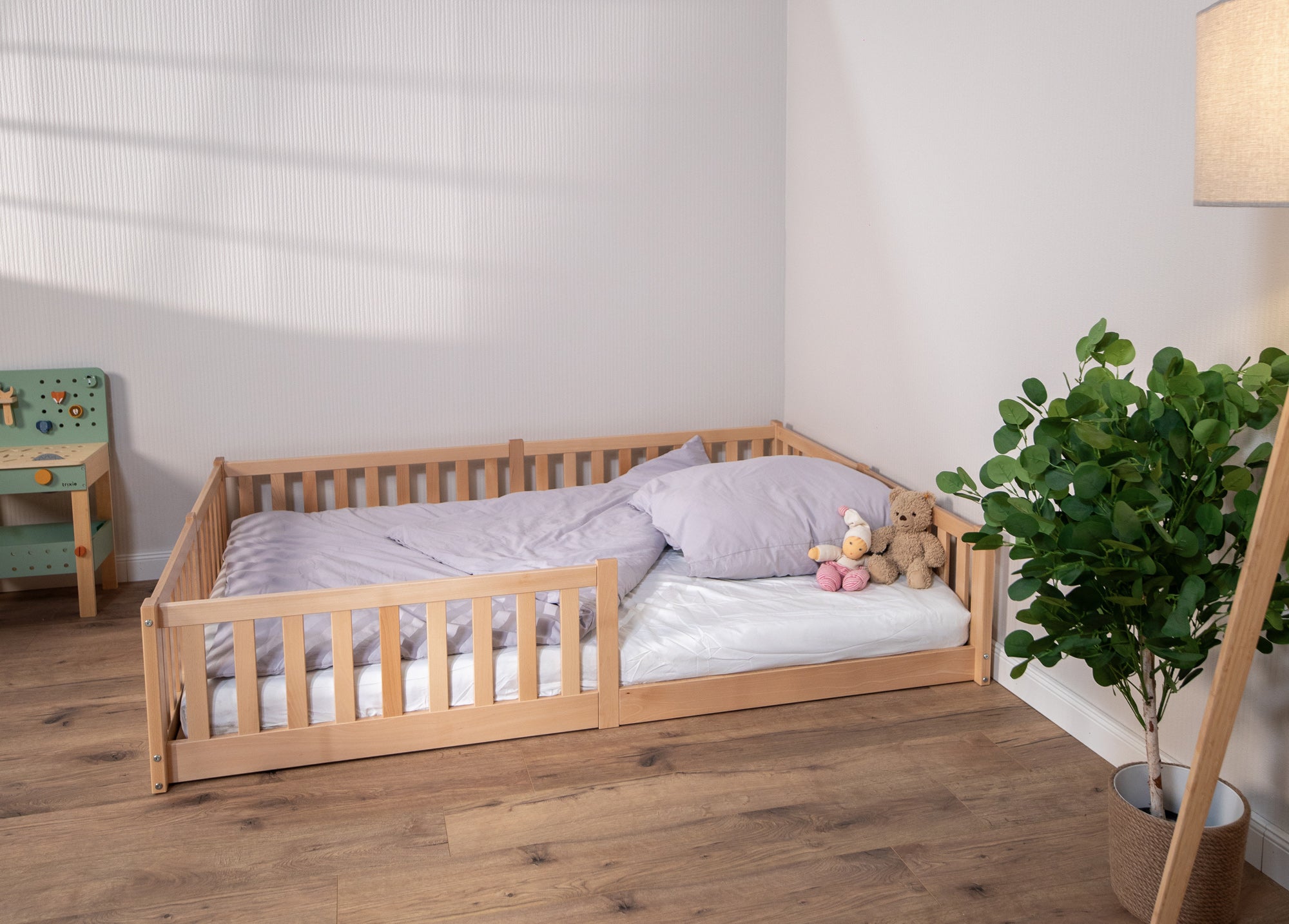 tiSsi Bodenbett / Hausbett Enno 140x200 cm *PROMO* Baldachin und Organizer gratis dazu