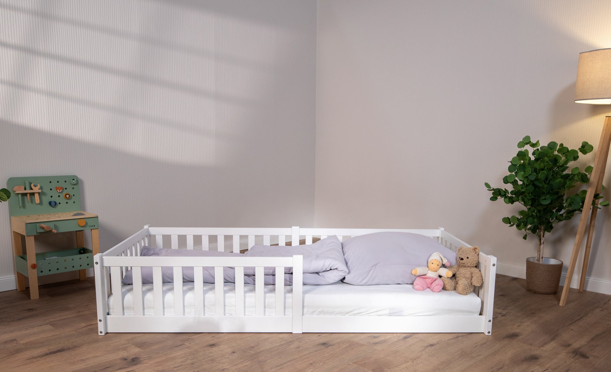 tiSsi Bodenbett / Hausbett Enno 90x200 cm *PROMO* Baldachin und Organizer gratis dazu