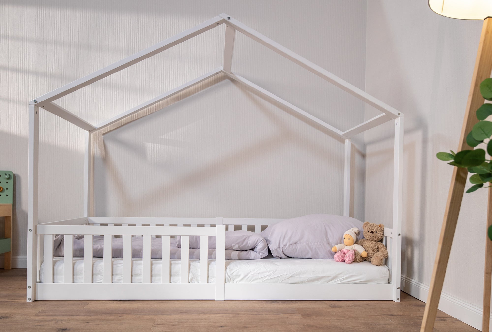 tiSsi Bodenbett / Hausbett Enno 90x200 cm *PROMO* Baldachin und Organizer gratis dazu