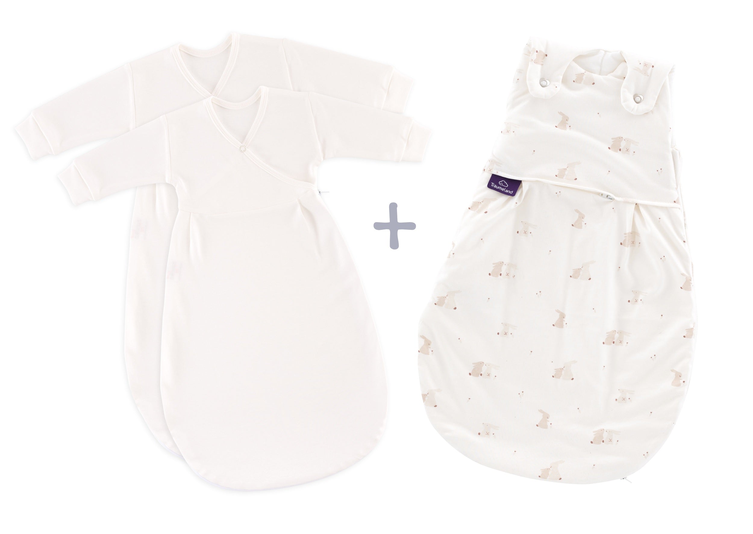 Träumeland Aussenschlafsack LIEBMICH 3tlg. Set Hoppelhäschen