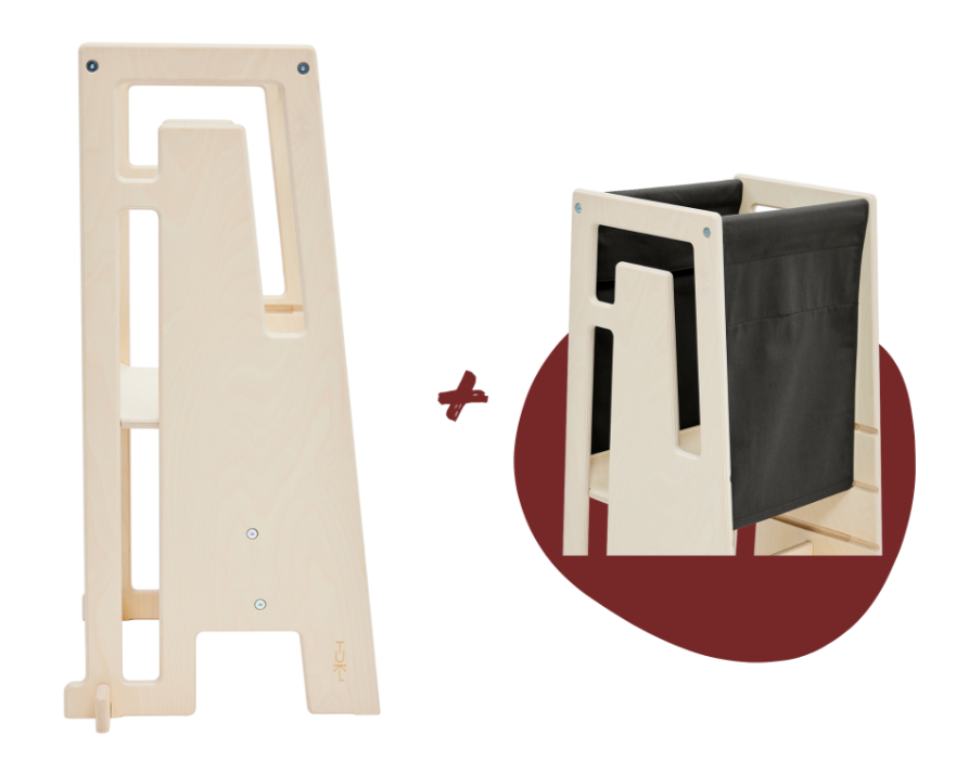 Tuki Lernturm Arctic Birch mit Entdeckertuch *PROMO*