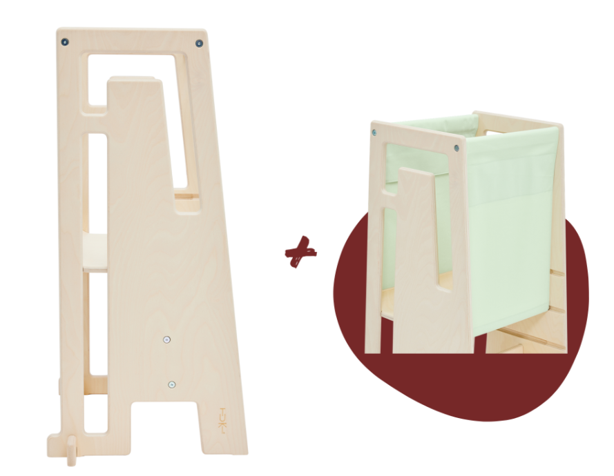 Tuki Lernturm Arctic Birch mit Entdeckertuch *PROMO*