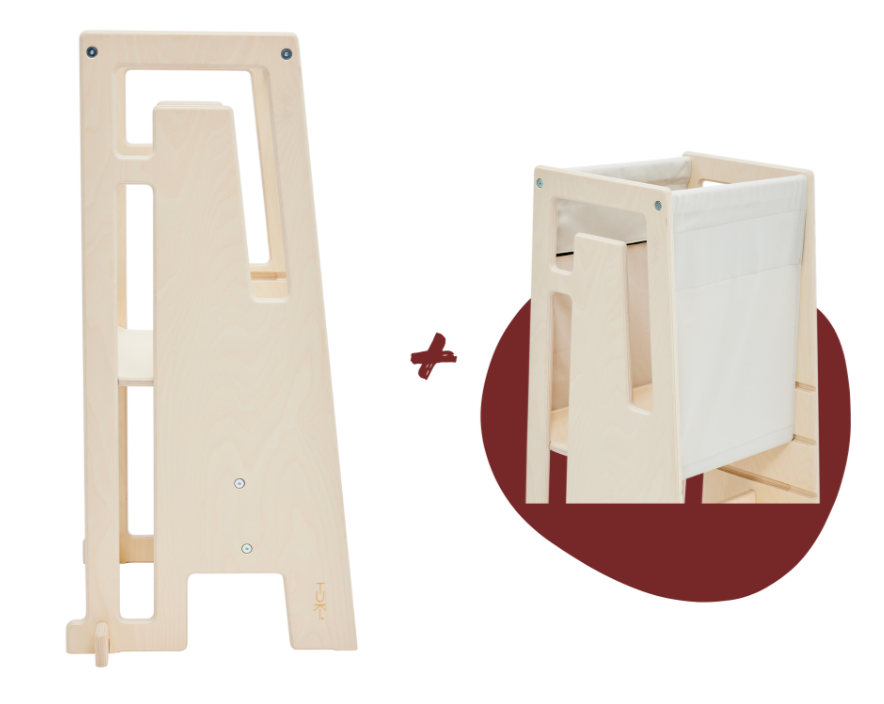 Tuki Lernturm Arctic Birch mit Entdeckertuch *PROMO*