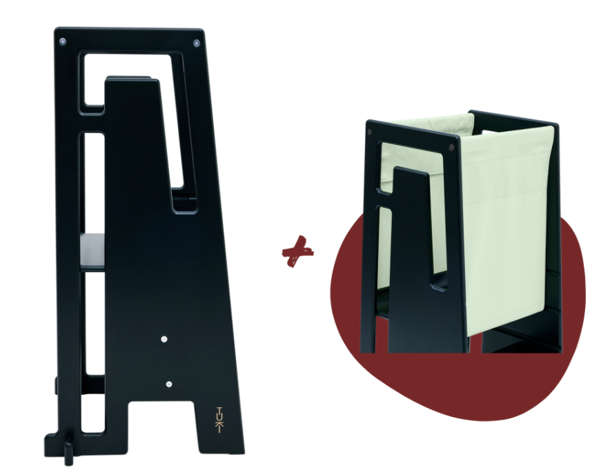 Tuki Lernturm black mit Entdeckertuch *PROMO*
