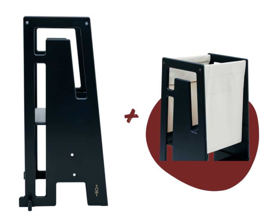 Tuki Lernturm black mit Entdeckertuch *PROMO*