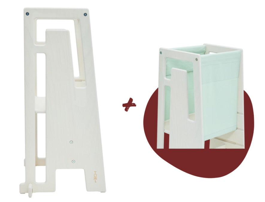 Tuki Lernturm whitewash mit Entdeckertuch *PROMO*