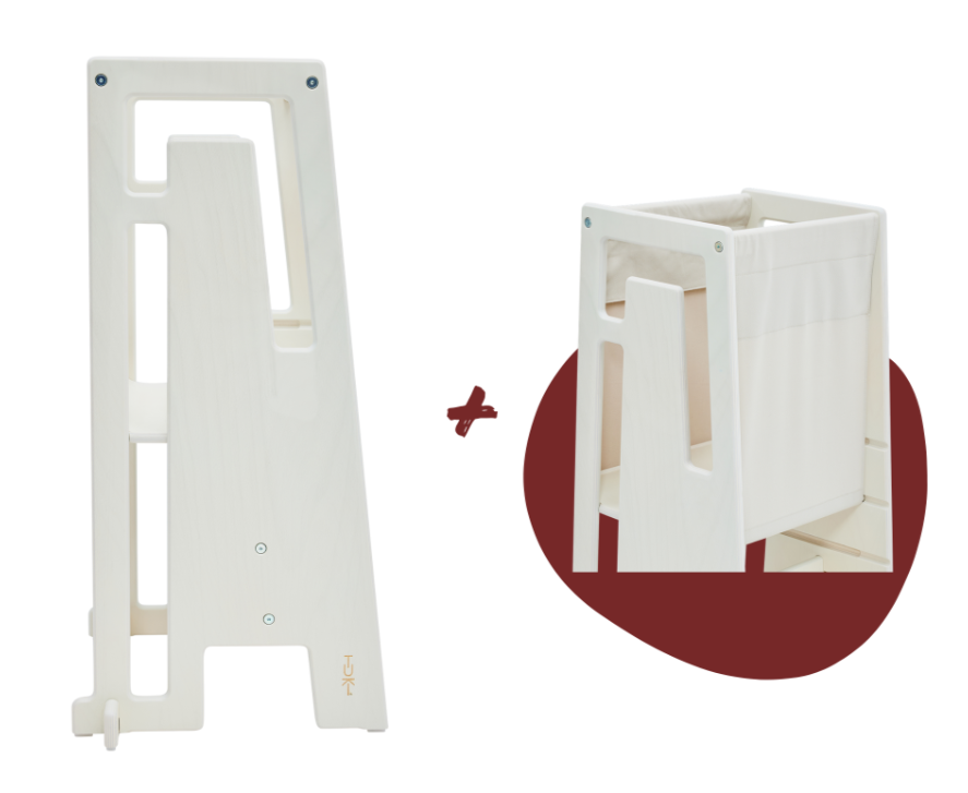 Tuki Lernturm whitewash mit Entdeckertuch *PROMO*