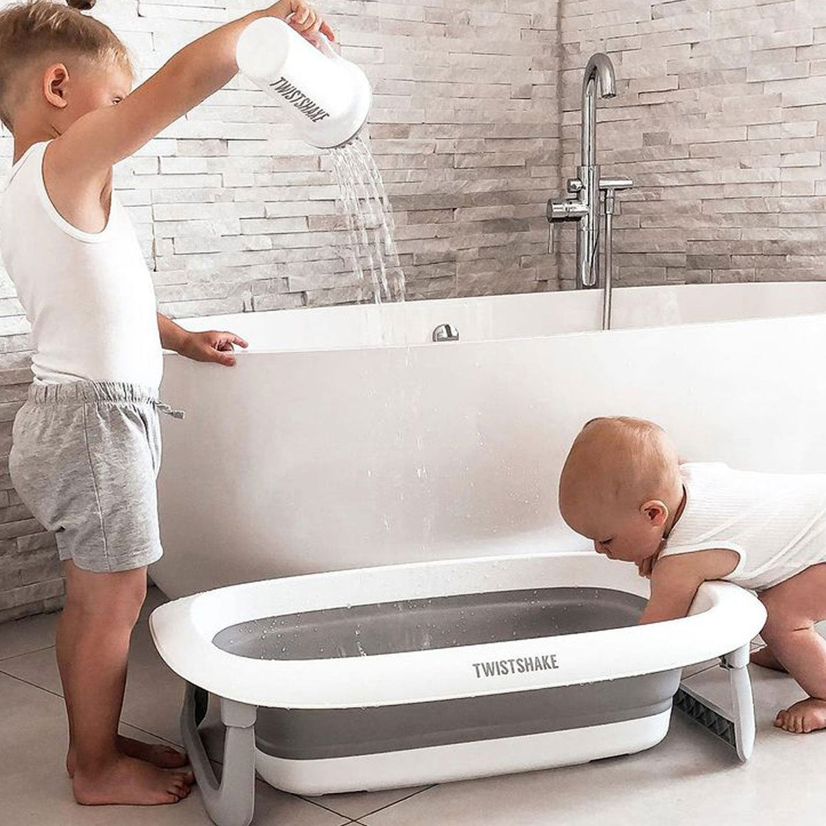 Twistshake Badewanne zusammenklappbar mit Einlagekissen