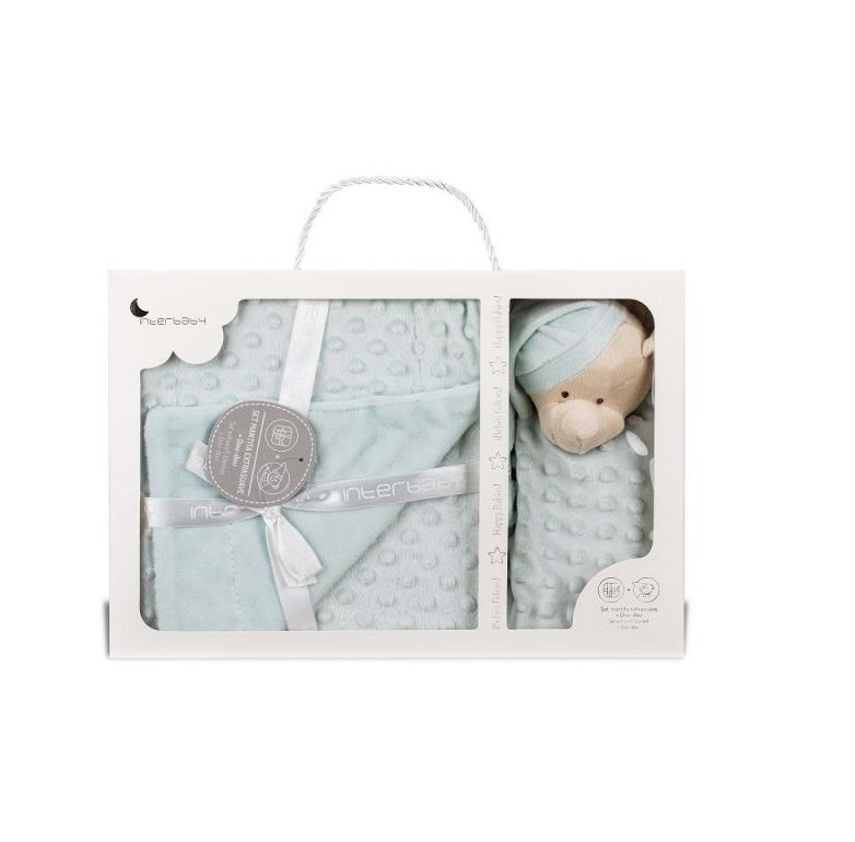 Interbaby Geschenkset Noppendecke & Schmusetuch