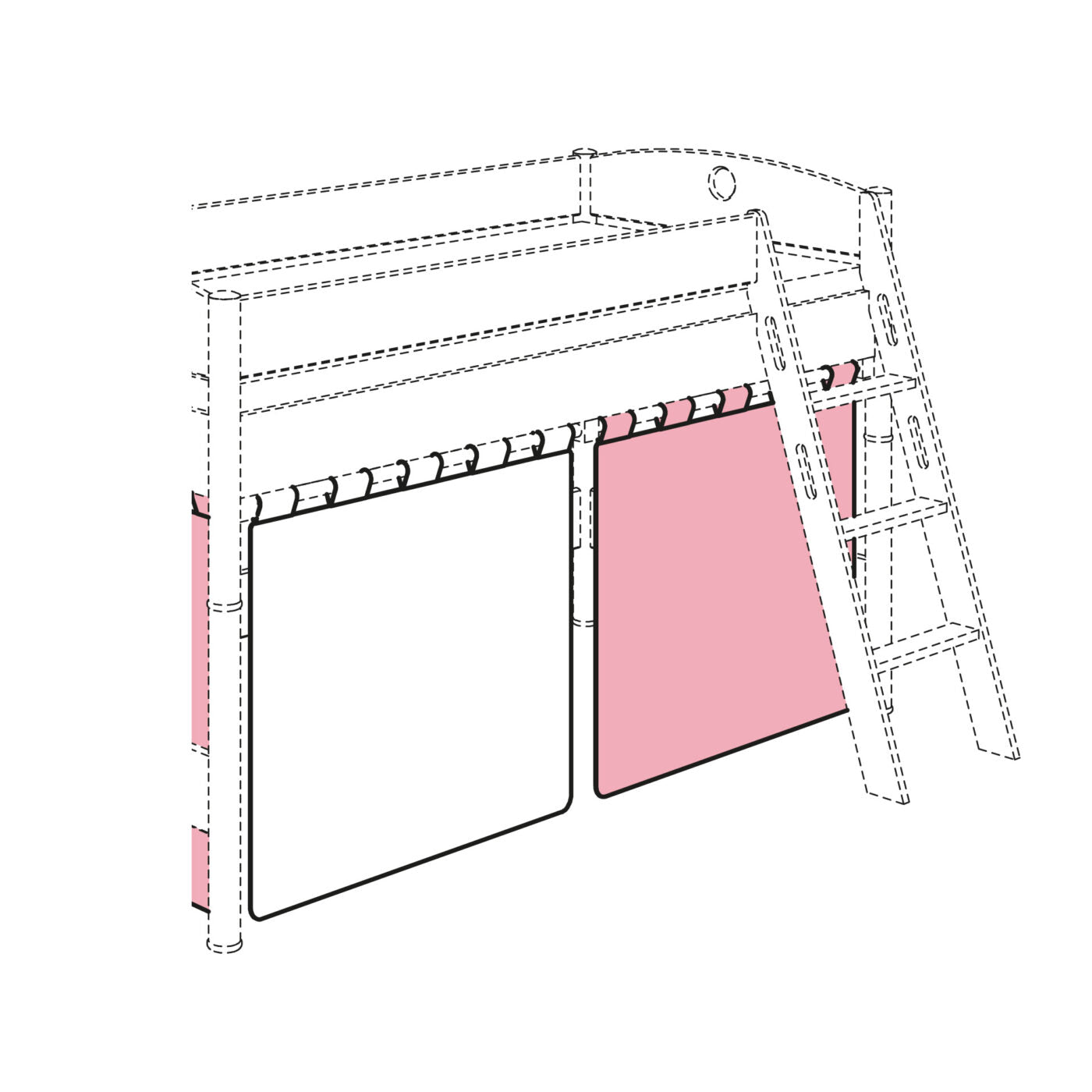 PAIDI Vorhangs-Set UNI Höhe 120/125 cm
