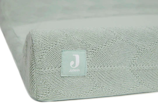 Jollein Wickelauflagenbezug 50x70cm Shell Knit Sea Foam