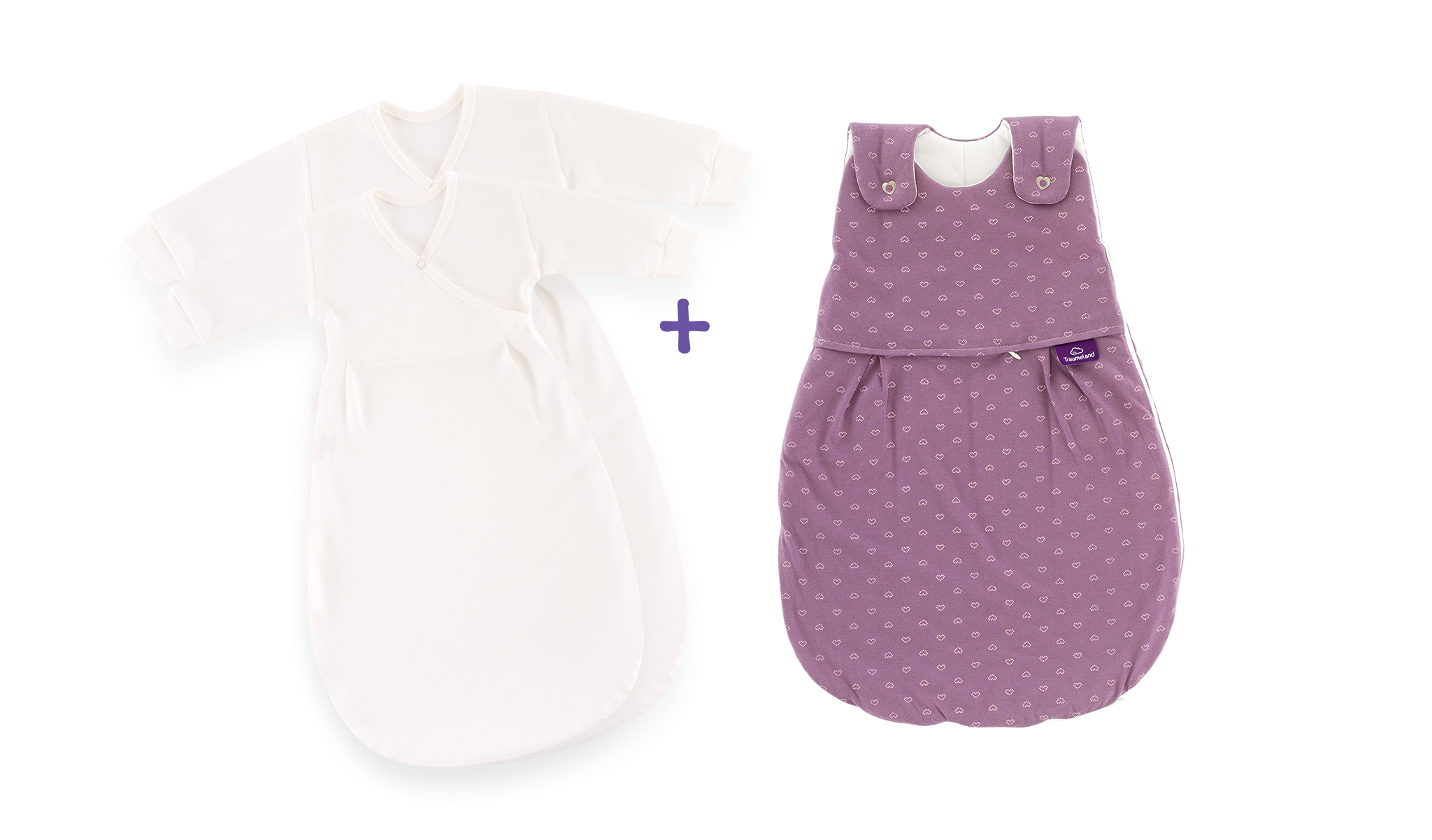 Träumeland LIEBMICH Schlafsack 3tlg. Set Heartsome - Gr. 50/56