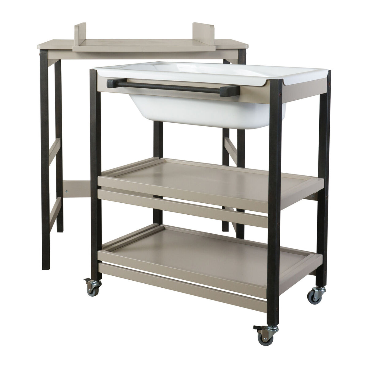 Quax Bade-Wickel-Kombination Smart stone/eboni