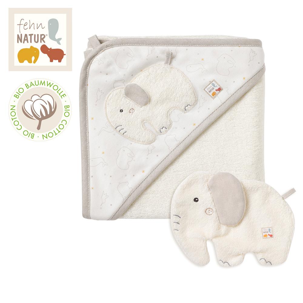 Fehn Bade-Set Elefant NATUR