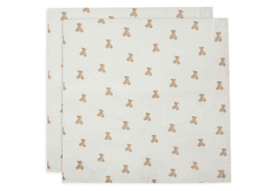Jollein Mullwindeln Hydrophil 115x115cm Teddy Bear 2er Pack