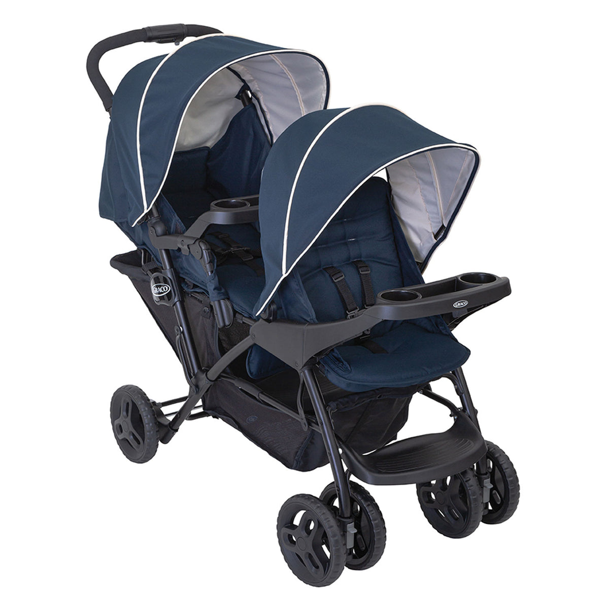 Graco Stadium Duo Geschwisterbuggy mit Snugride iSize Babyschale - Eclipse