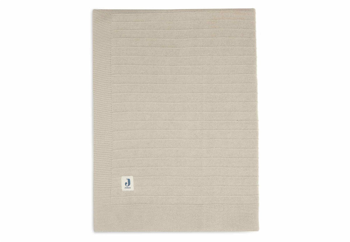 Jollein Decke Kinderbett 100x150cm Pure Knit Nougat GOTS