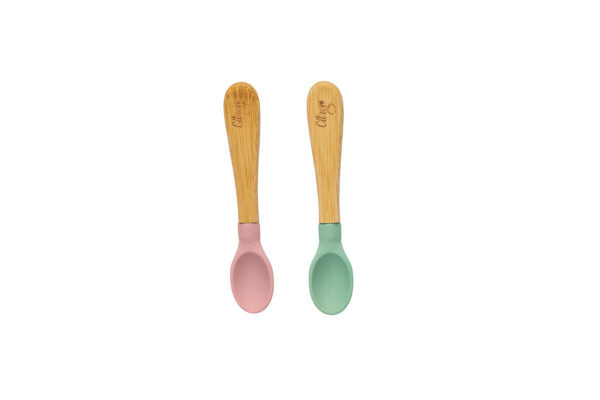 Citron Bamboo Löffel Set Green &amp; Pink