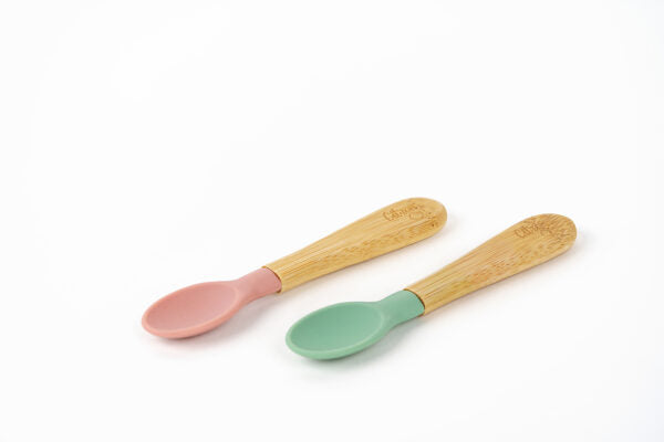 Citron Bamboo Löffel Set Green &amp; Pink