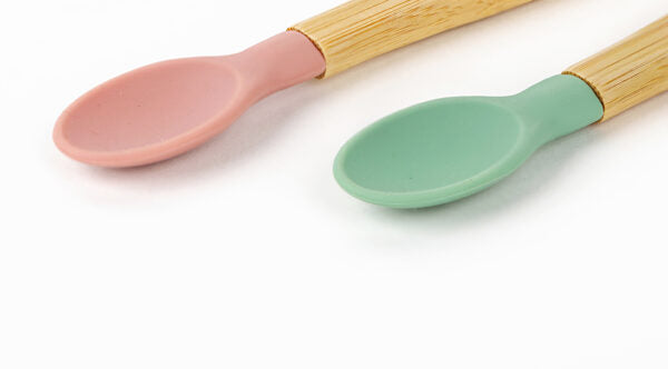 Citron Bamboo Löffel Set Green &amp; Pink