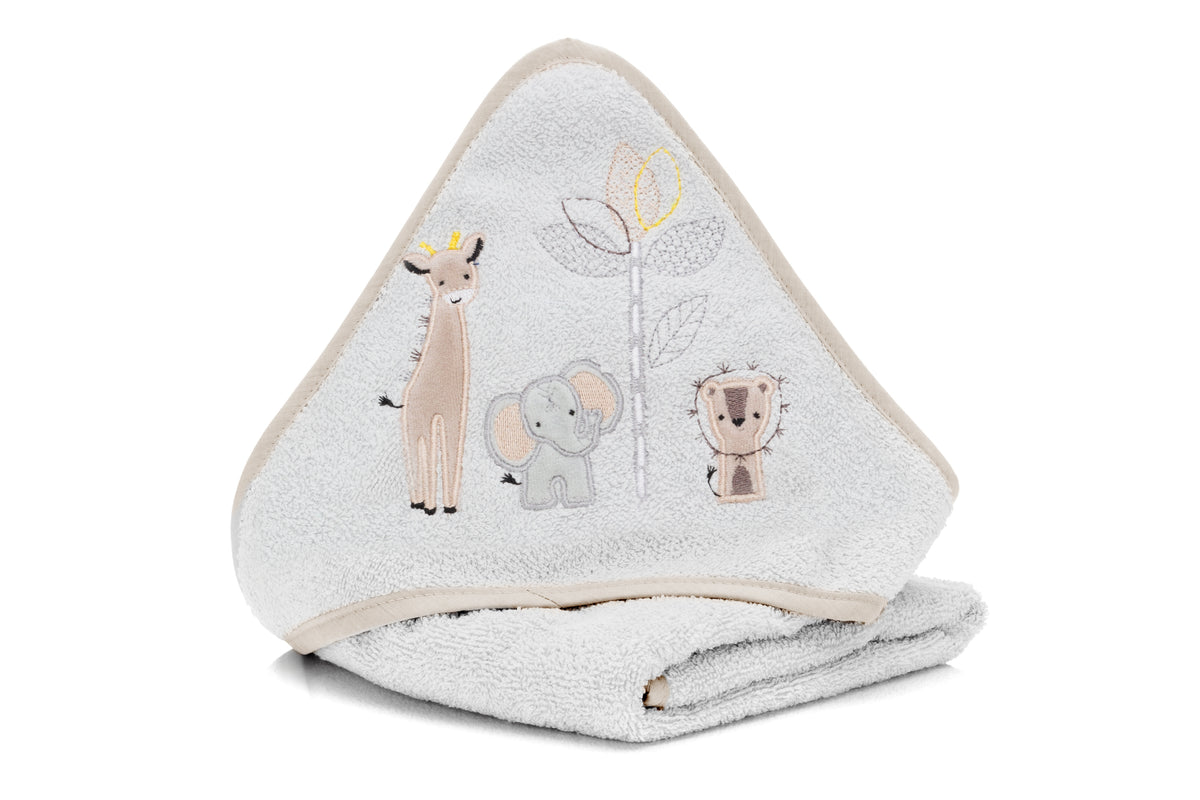 Fillikid Kaputzenbadetuch 75x75 cm Safari taupe