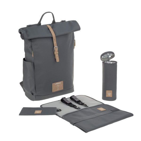 Lässig Wickelrucksack - Rolltop Backpack Anthracite