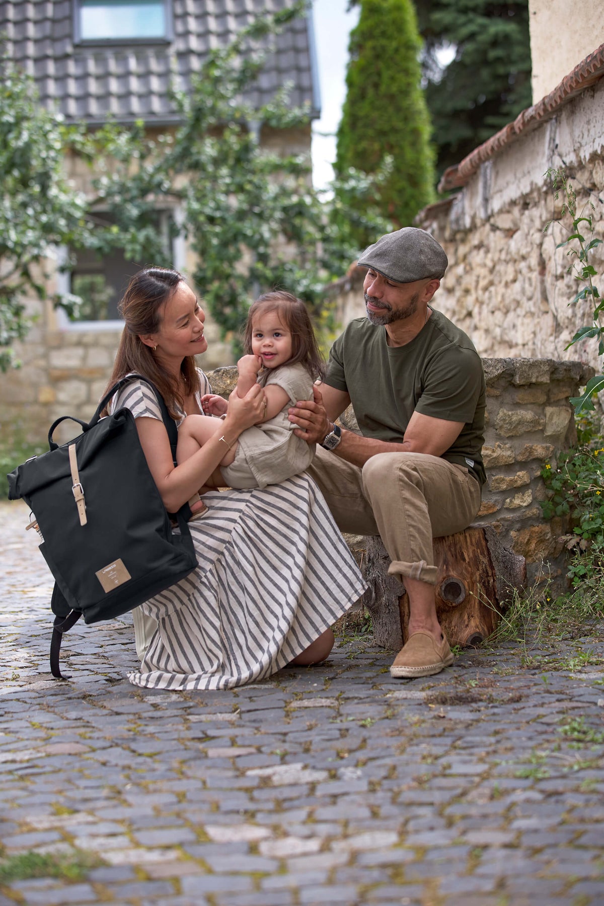 Lässig Wickelrucksack - Rolltop Backpack Anthracite