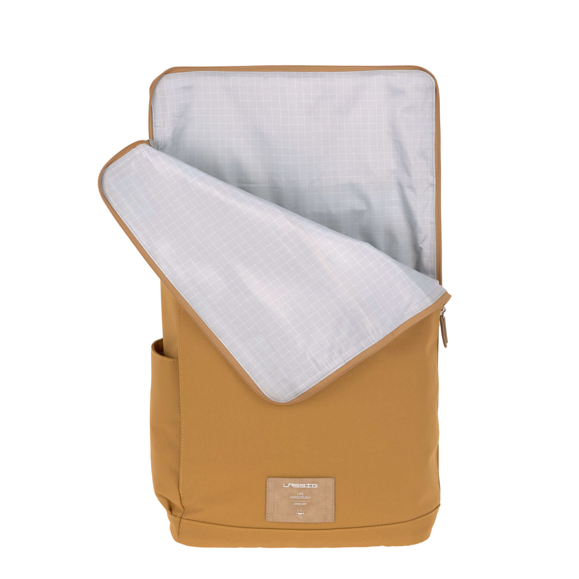 Lässig Wickelrucksack - Rolltop Backpack Curry